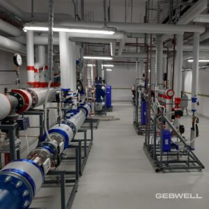 węzeł cieplny w drapaczu chmur